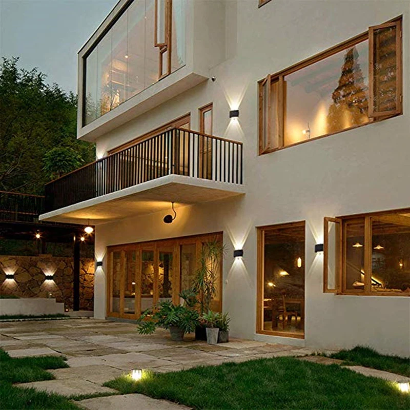 Lên Xuống Đèn LED Dán Tường Chống Nước IP65 Nhôm Bên Trong Đèn Cho Phòng Ngủ Phòng Khách Hành Lang Trong Nhà Chiếu Sáng Ngoài Trời