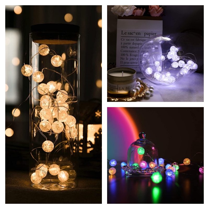 Guirnalda de luces LED AG13, cadena de luces de hadas, funciona con pilas, decoración de Navidad, boda, árbol de Navidad, decoración de Año Nuevo