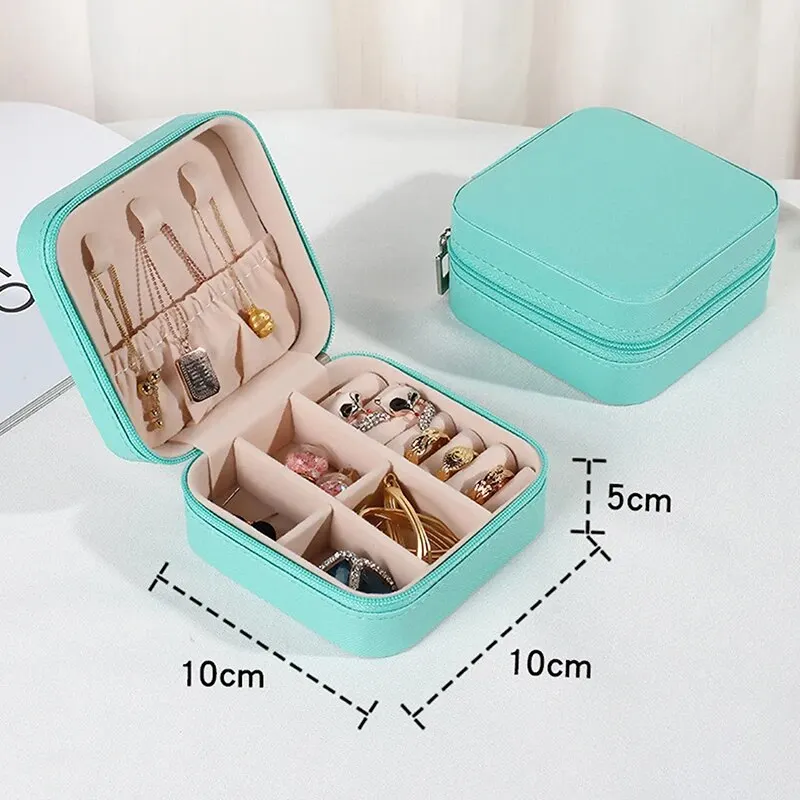 แบบพกพาจอแสดงผลเครื่องประดับกล่องต่างหูแหวน Display Organizer กล่อง