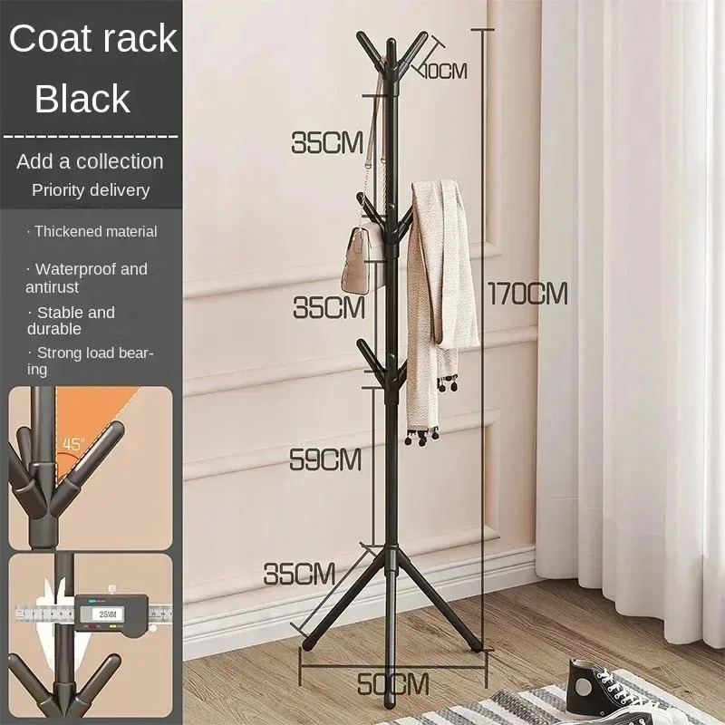 Tree Branch Coat Rack – Mobile Freestanding Hanger Stand for Clothes & Hats, Hallway & Living Room