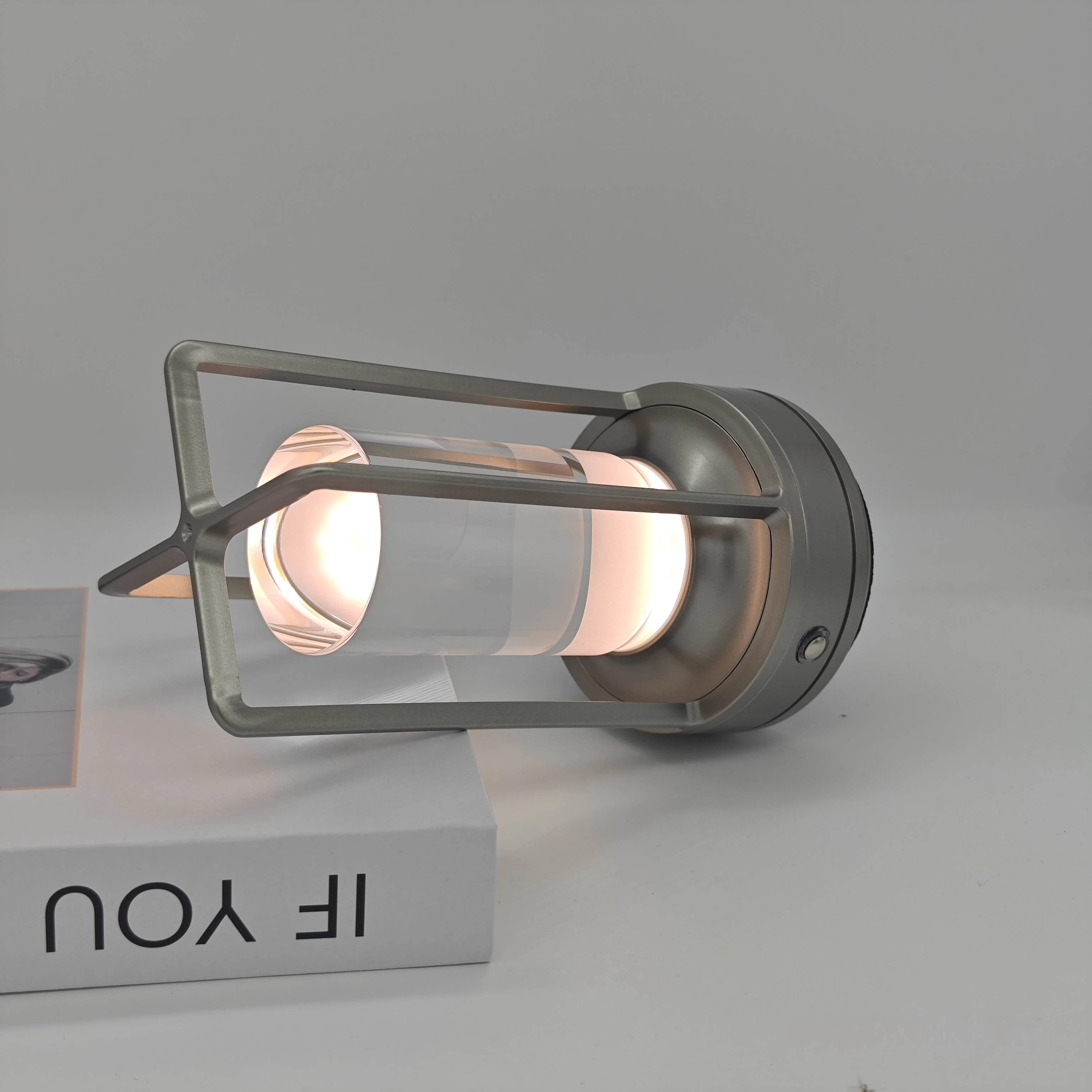 LED-Kristall-Tischlampe, Kunststoff, wiederaufladbar, Touch-Nachtlampe, Schlafzimmer, Nachttischlampe, Restaurant, dekorative Lampe