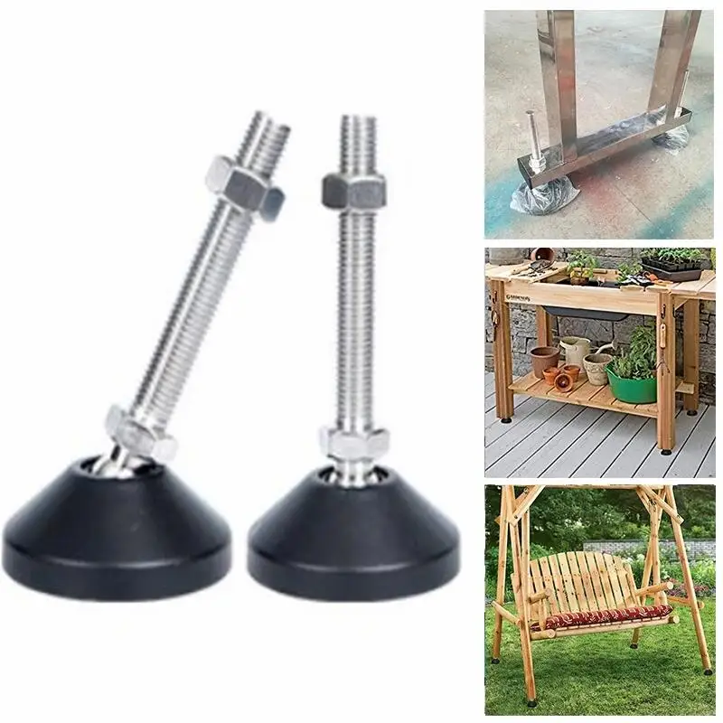 Mới Có Thể Điều Chỉnh Chân Ren Loại Có Thể Điều Chỉnh Levelling Chân Đế Xoay Articulating San Bằng Chân Bàn Ghế Hỗ Trợ Chân M8 M10 M12