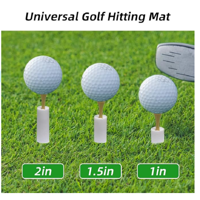 Camisetas de práctica de Golf, 3 piezas empaquetadas, 25mm/38mm/50mm, camiseta de goma para Golf, deporte interior y exterior para campo de conducción y estera de práctica
