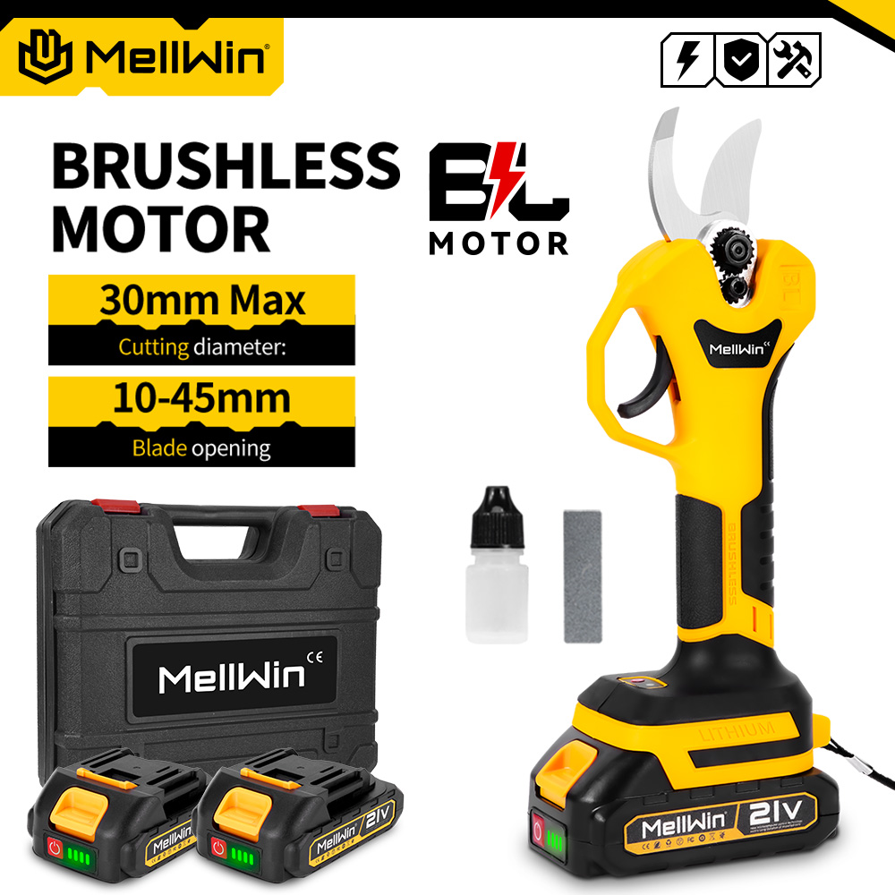 MELLWIN 30 мм бесщеточный электрический секатор, беспроводной беспроводной ножницы для обрезки фруктовых деревьев и бонсай, инструмент для Makita 18 В, аккумуляторный штифт