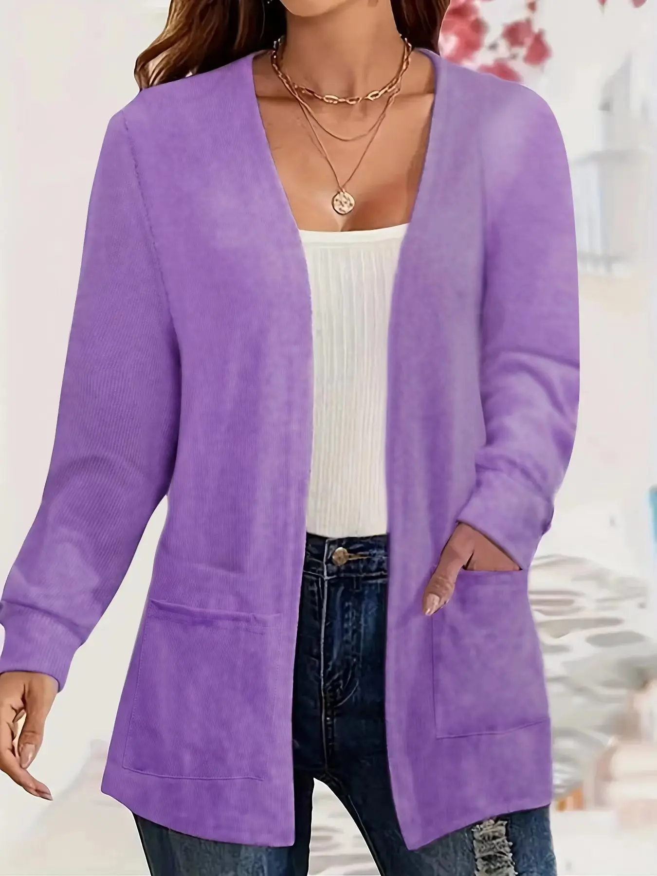Herfst chic casual effen kleur zak dun plus size damesjasvest