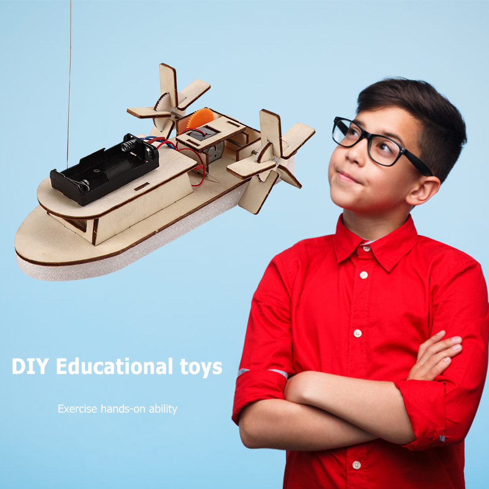 子供のためのDIY科学玩具,3D組み立て車,ボートモデル,木製パズル,科学実験キット,教育ステム