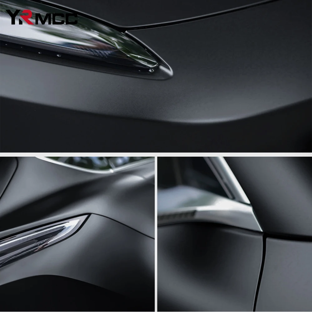 สติกเกอร์รถ Matte สีดําไวนิล Auto Tuning Wrap กันน้ําหมวกกันน็อครถจักรยานยนต์สติ๊กเกอร์รถฟิล์มไวนิลอุปกรณ์เสริมสําหรับรถยนต์