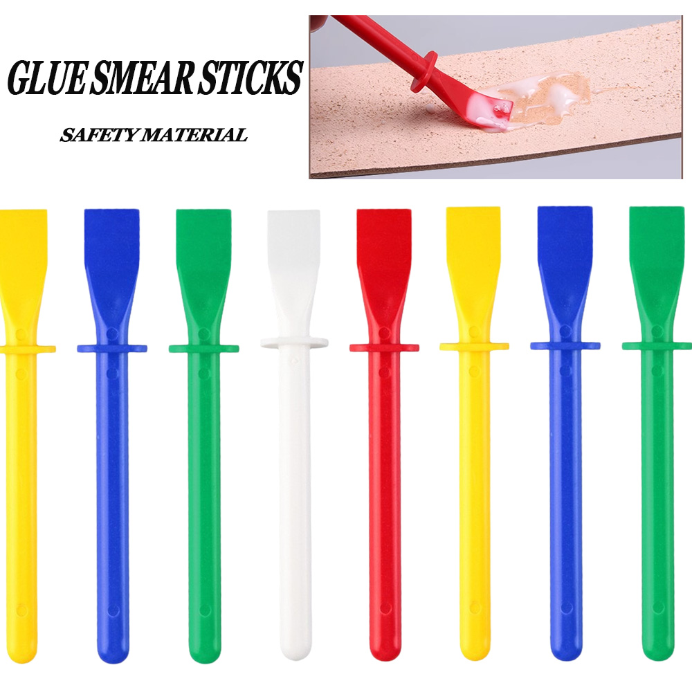 20 stuks lijmstrooiers, polypropyleen lijm uitstrijkje applicator, schilderij schrapers voor handgemaakte doe-het-zelf kunst lederen hobbygereedschap