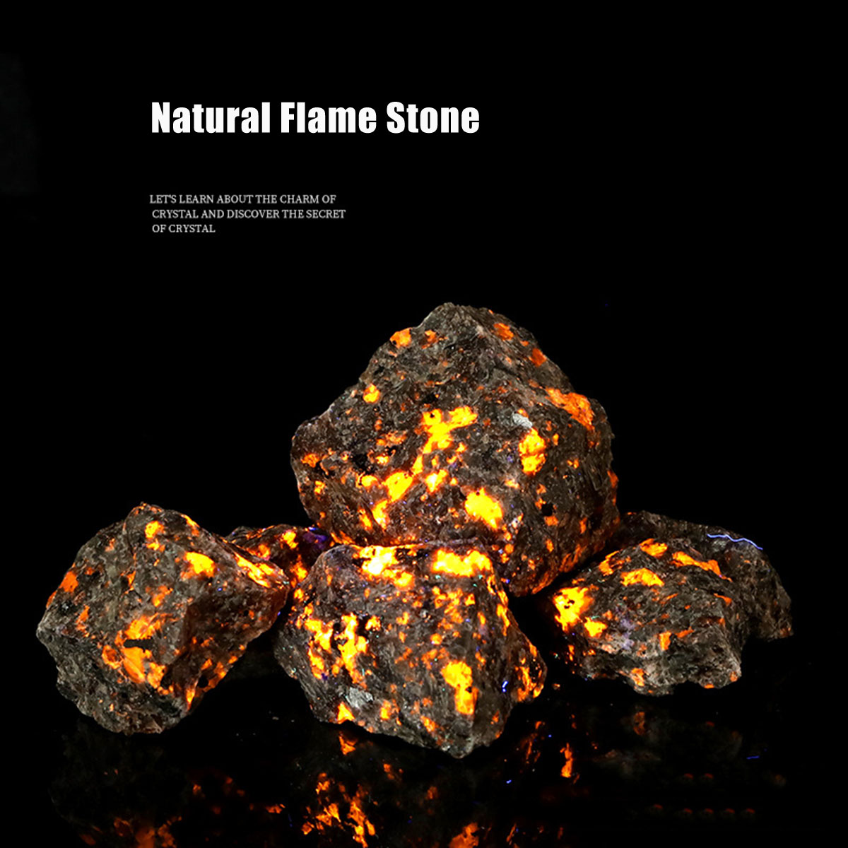 Natürlicher roher Yooperlites-Flammenstein, fluoreszierender Stein, Energie, Reiki-Exemplare, Diffusor, Öle, Stein, Feuer, Heimdekoration, Stein