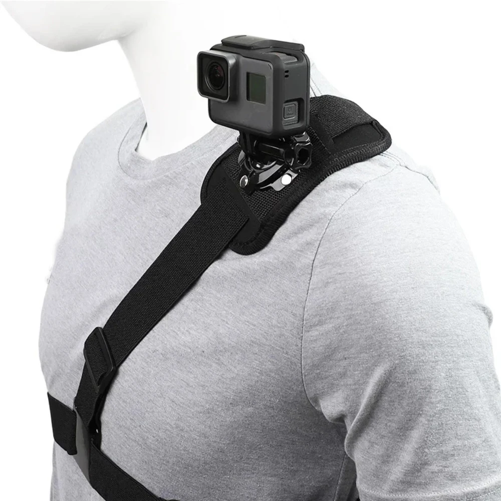 360 °   Adaptador de arnés de pecho para montaje en correa de hombro para GoPro Hero 13 12 11 10 9 8 7 6 5 4 3+ 3 Black Edition Xiaomi Yi