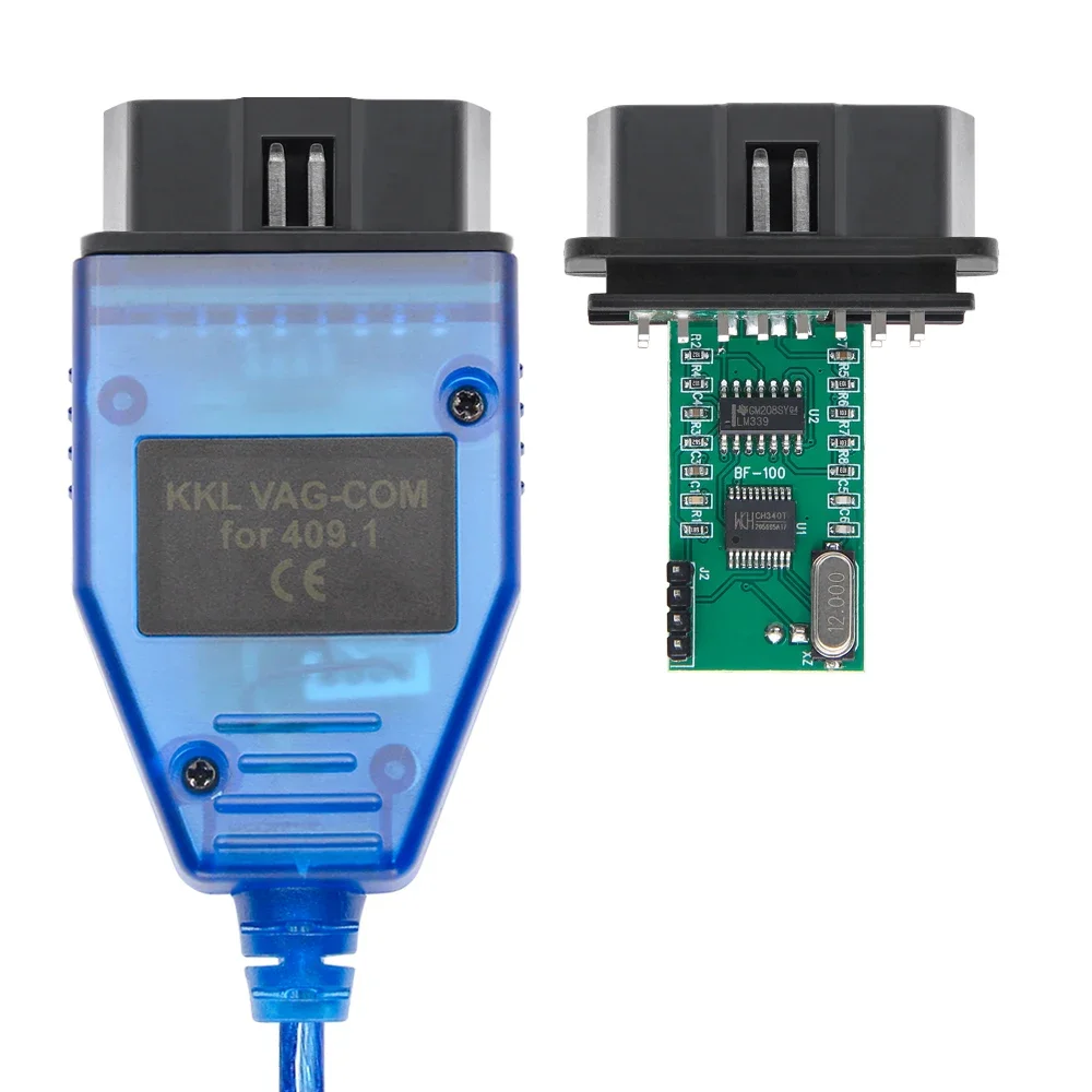 Vag kkl 409.1 com ch340t obd 2 obd2 carro diagnóstico vag com cabo de interface 409 1 para vw/audi/skoda/seat ferramenta scanner automático