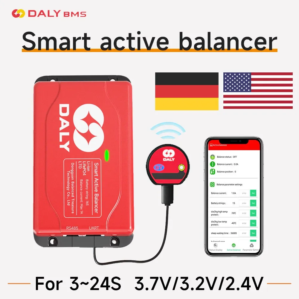 HIBMS Hoạt Động Cân Bằng LiFePO4 Bms Pin Cân Bằng 24V Equalizador De Bateria Cân Bằng Ban 1A 3S 4S 6 7S 8S 10S Phụ Kiện