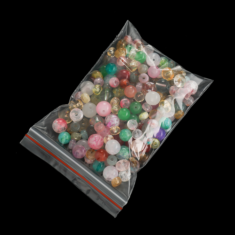 100Pcs Multiple Sizes Transparent Ziplock Plastic Bag for Jewelry Beads Bracelets Storage Small Business Packaging Supplies