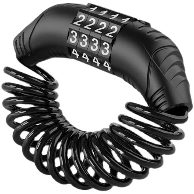 1 unidad de cerradura de cable con contraseña para casco de seguridad de coches eléctricos universales para motocicleta, candados antirrobo portátiles para bicicleta de montaña y carretera
