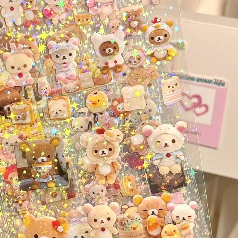 5 枚リラックマ防水カッティングフィルムステッカーハンドアカウント材料水カップデスクトップ装飾子供 DIY カードステッカー