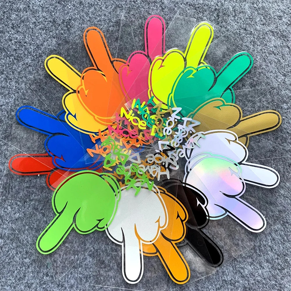 Tenha um bom dia! Refletor Accesorios Moto Body Capacete Tronco Adesivos Decalques de motocicleta