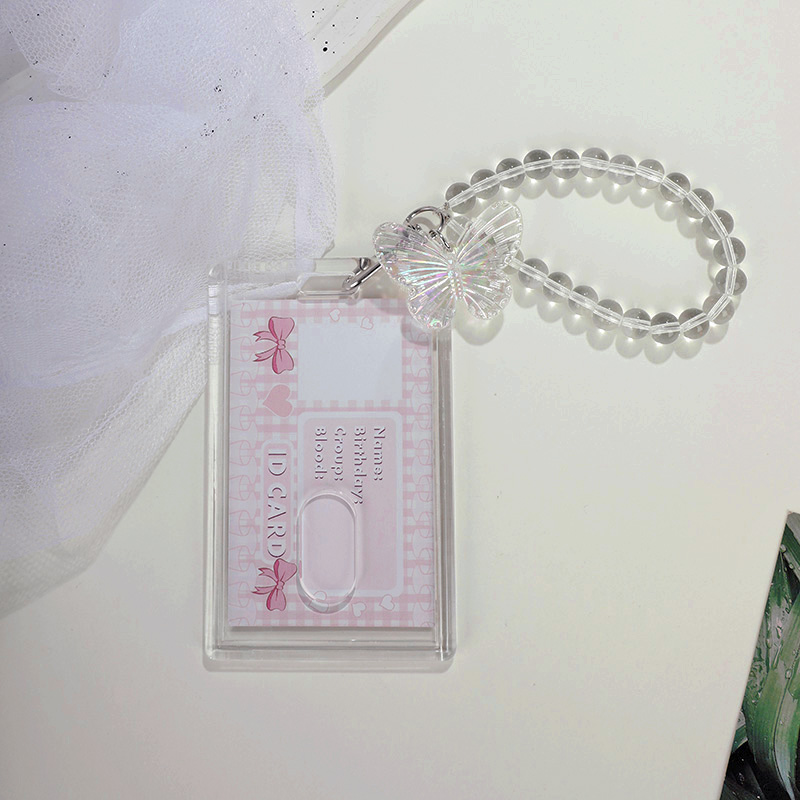 透明なクリスタルの蝶のカードホルダー,写真の保護,3インチ