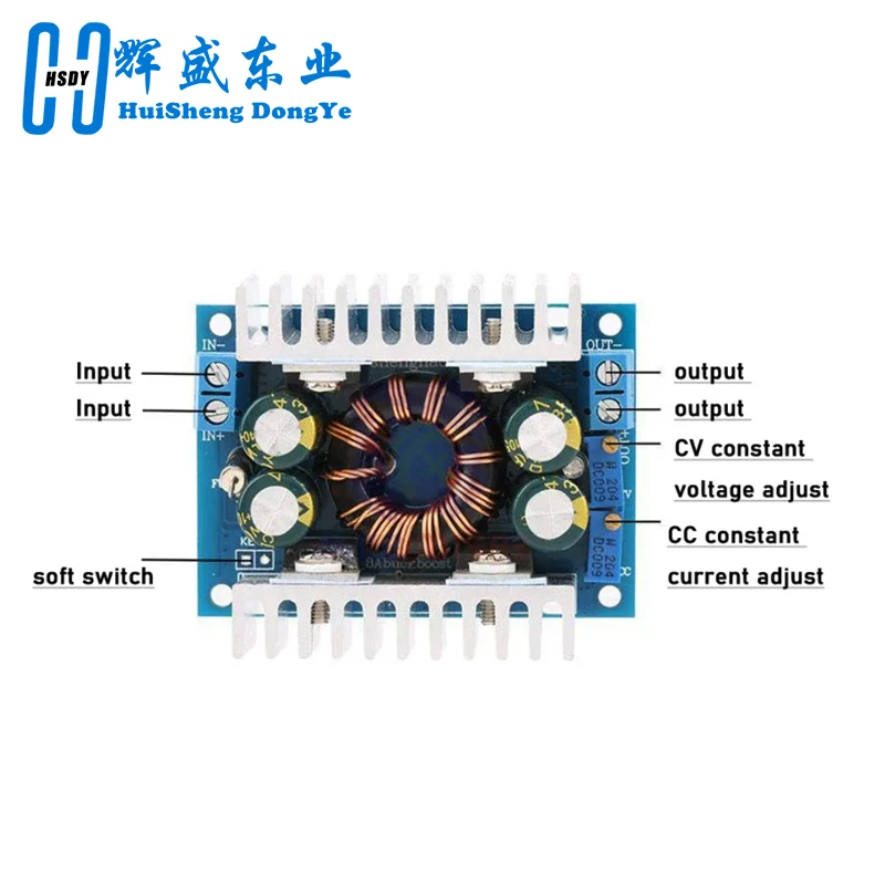 DC 5-30V to 1.25-30V 8A Automatic Step UP/Down Converter Boost/Buck Voltage Regulator Module Charger Power Converter DIY KIT