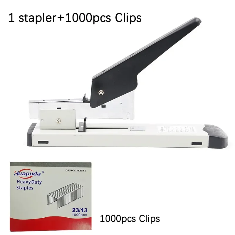 Huapuda Large Capacity Paper Binding Stapler Heavy Duty Stapler Bookbinding Hand Operated Stapler 100 Sheet With 1000 Nails