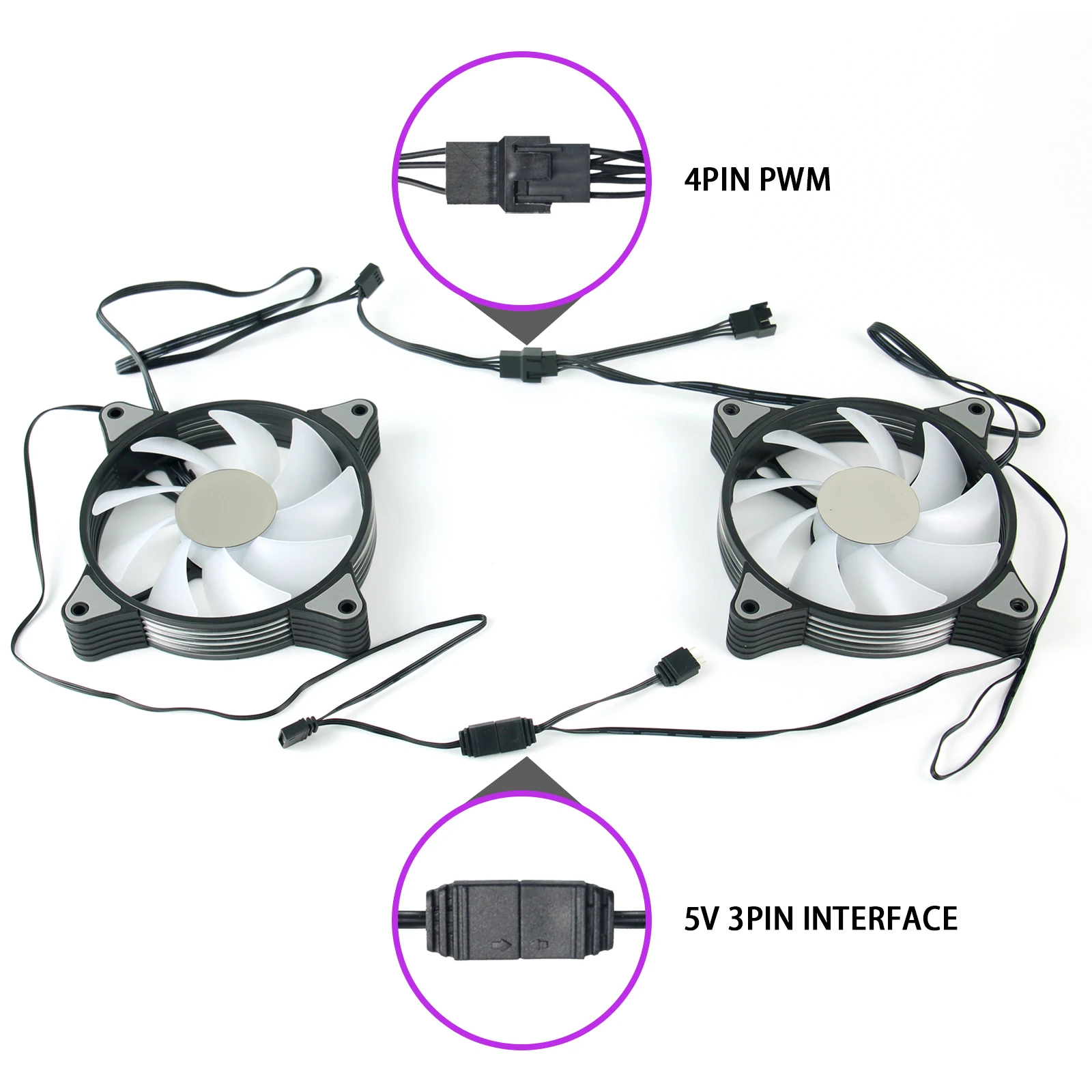Aigo AR12PRO Computergehäuselüfter Ventoinha PC 120 mm RGB-Lüfter 4-poliger PWM-CPU-Lüfter 3pin5v Unlimited Space Argb 12 cm Ventilador