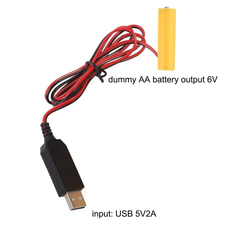 Кабель для устранения батареи AA USB-вход 5V2A Выход для финека батареи AA 1,5 В/3 В/4,5 В/6 В Шнур адаптера питания