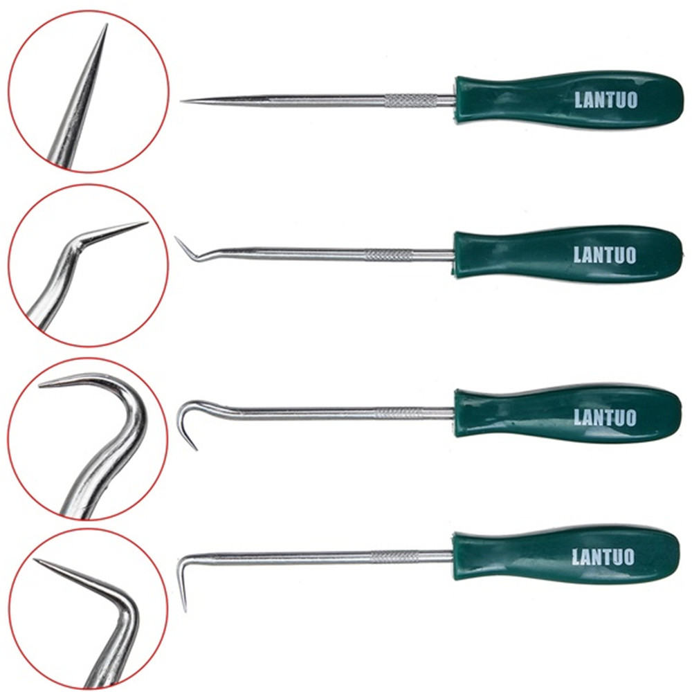 4 個車のオイルシールドライバーセットピックとフックツール O リングシールガスケットプラーリムーバー車の交換アクセサリー