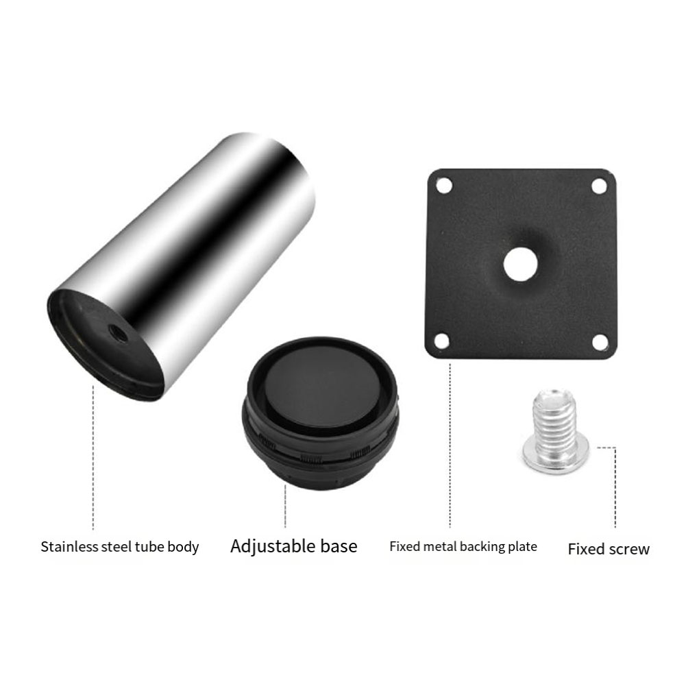 1 Uds patas de sofá de acero inoxidable patas de muebles ajustables patas de soporte de gabinete para varios muebles gabinete mesa sofá cama pies