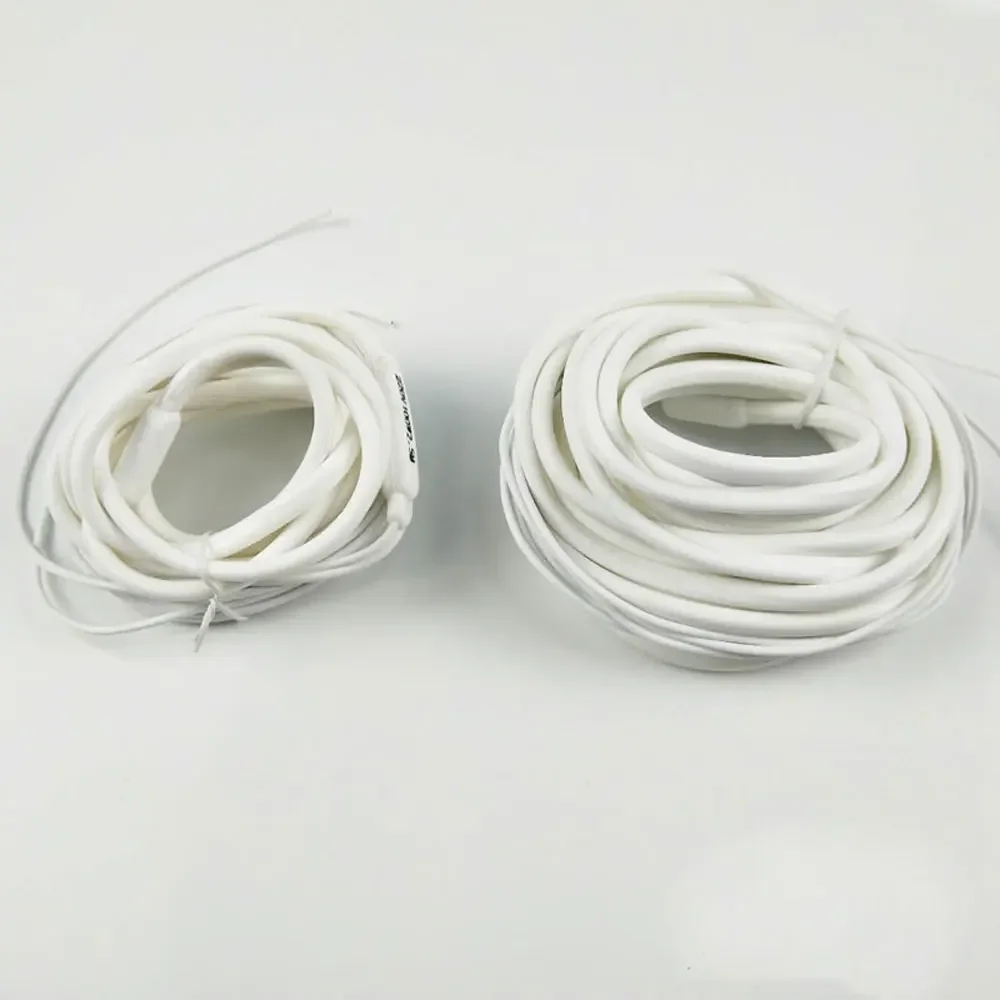 220V 1 2 3 4 5 15 Mét 40W/M Trắng Silicon Chống Thấm Nước Cao Su Cách Nhiệt Nóng Dây cho Thoát Nước-Ống