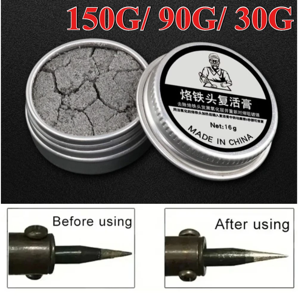 150-6G Soldering Iron Head Resurrection Paste Iron Tip Refresher Solder Cream Non-stick Tin Repair Tool Iron Head Cleaning Paste