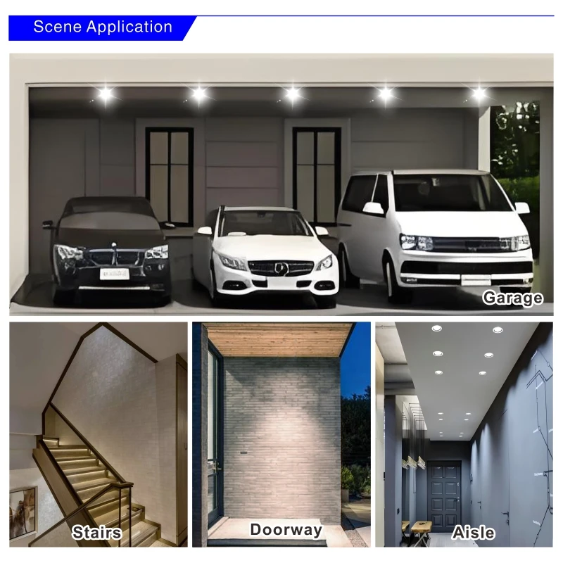 2 unids/lote Radar Led Downlight 5W 7W 9W 220V Sensor humano luz de techo 2,5/3/4 pulgadas Panel Led redondo iluminación de foco de luz