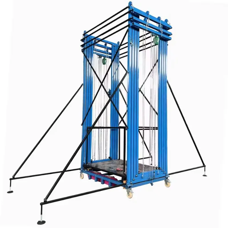 500KG Load Capacity Low Profile Compact Folding Lift Table With Safety Guard For Workshop Warehouse Equipment