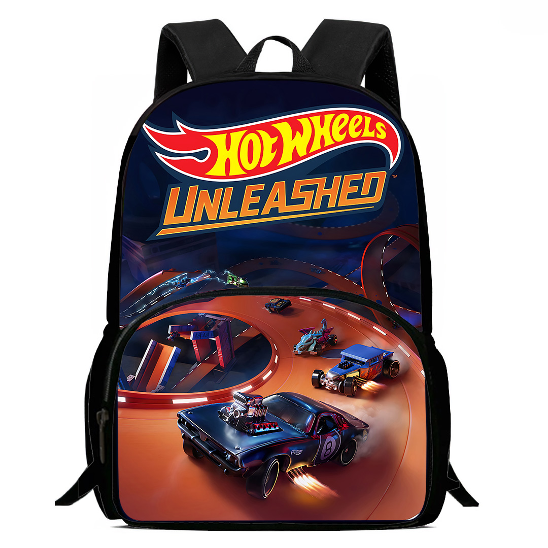 Hot Wheels Cars Mochilas para niños Niños y niñas Regalo de cumpleaños para estudiantes Mochilas escolares para niños Mochila duradera para acampar de gran capacidad