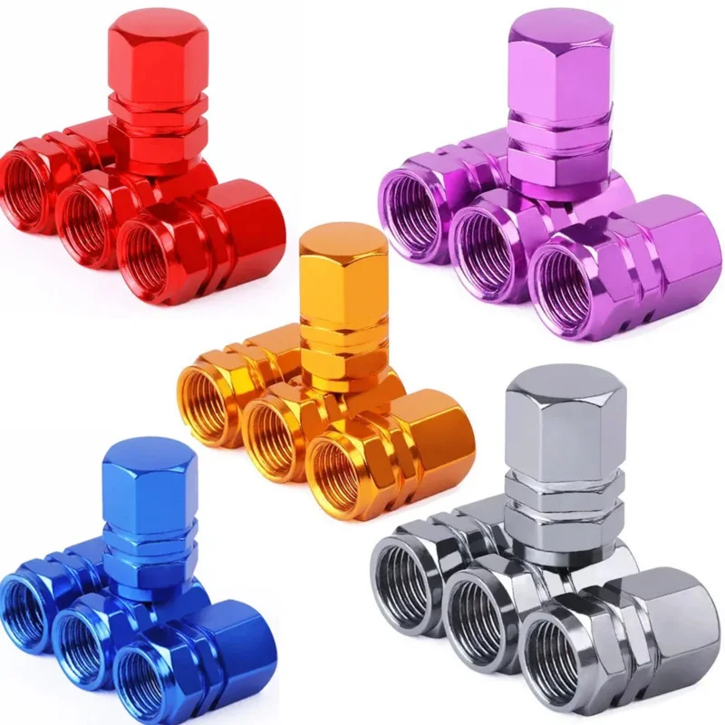 Tapas para vástago de válvula de neumático, accesorios decorativos para neumáticos, tapas para rueda de pezón de aleación de aluminio para coches, motocicletas, cubierta para bicicleta a prueba de polvo