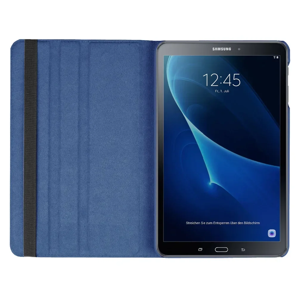Funda Tab A6 10,1 con rotación de 360 grados, Funda de cuero PU con tapa para Samsung Galaxy Tab A 6 10,1 T580 T585 10,1 ", funda para tableta