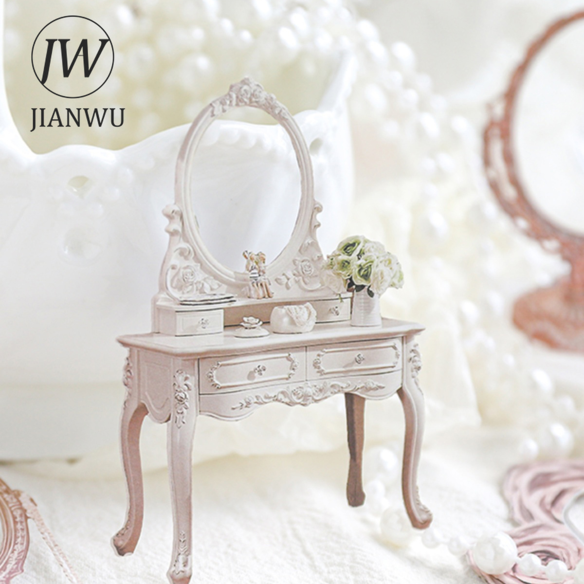 JIANWU Time Theater Series Vintage Hollow Border Material Collage Sticker Creative DIY Journal Scrapbooking Stationery