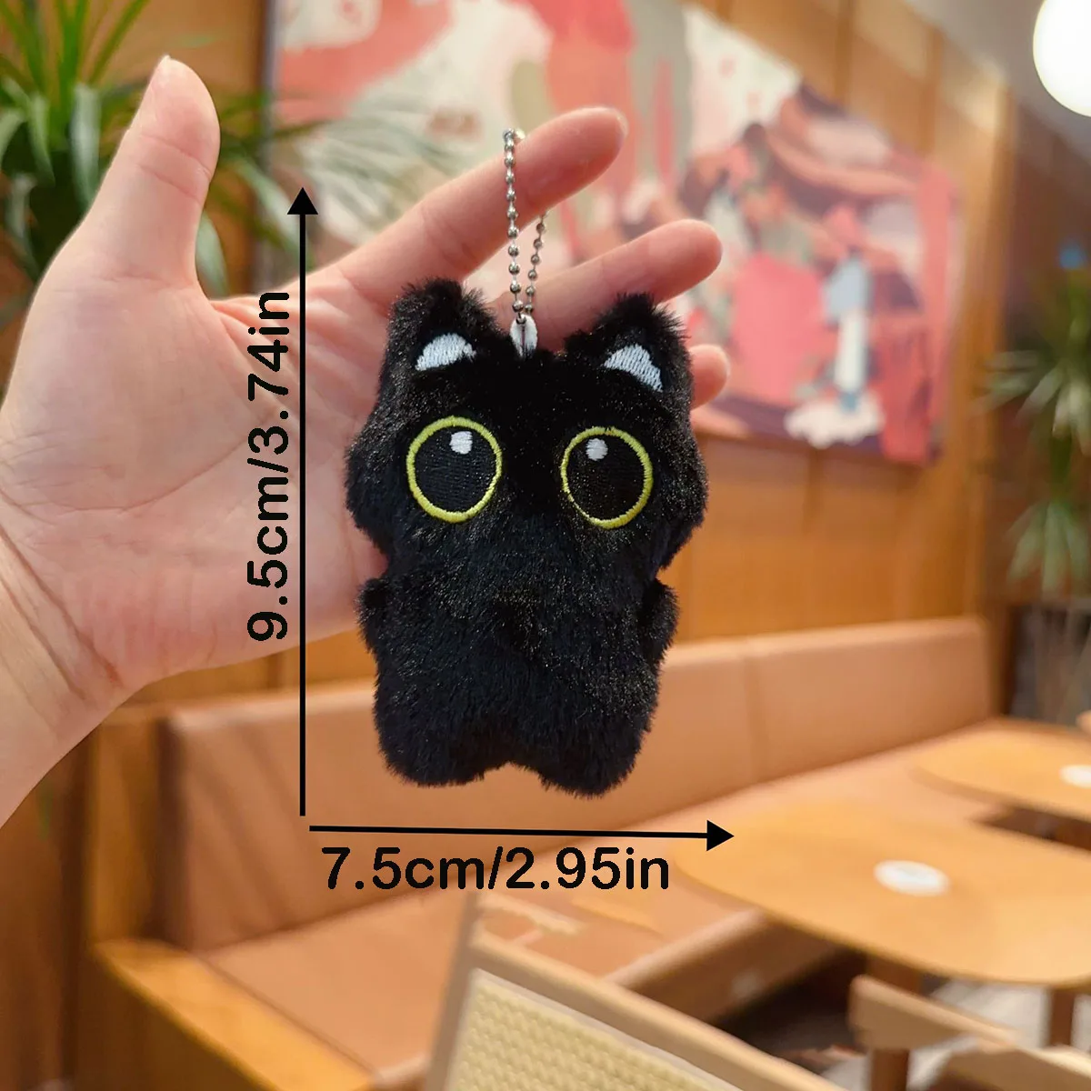 10 cm carino gatto nero peluche bambola piccolo ciondolo coccolone cuscino ins gatto nero peluche bambola per ragazzo ragazza regali di compleanno