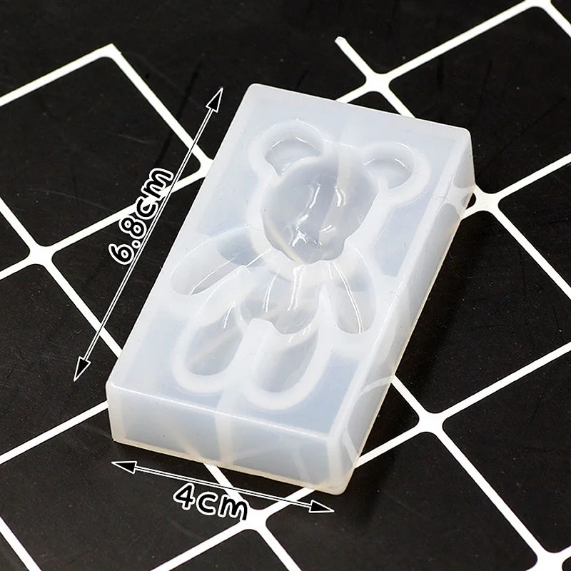 ファッションシリコーンクマの形の動物 DIY エポキシ樹脂モールドシリコーン金型樹脂ジュエリーツール樹脂アクセサリー