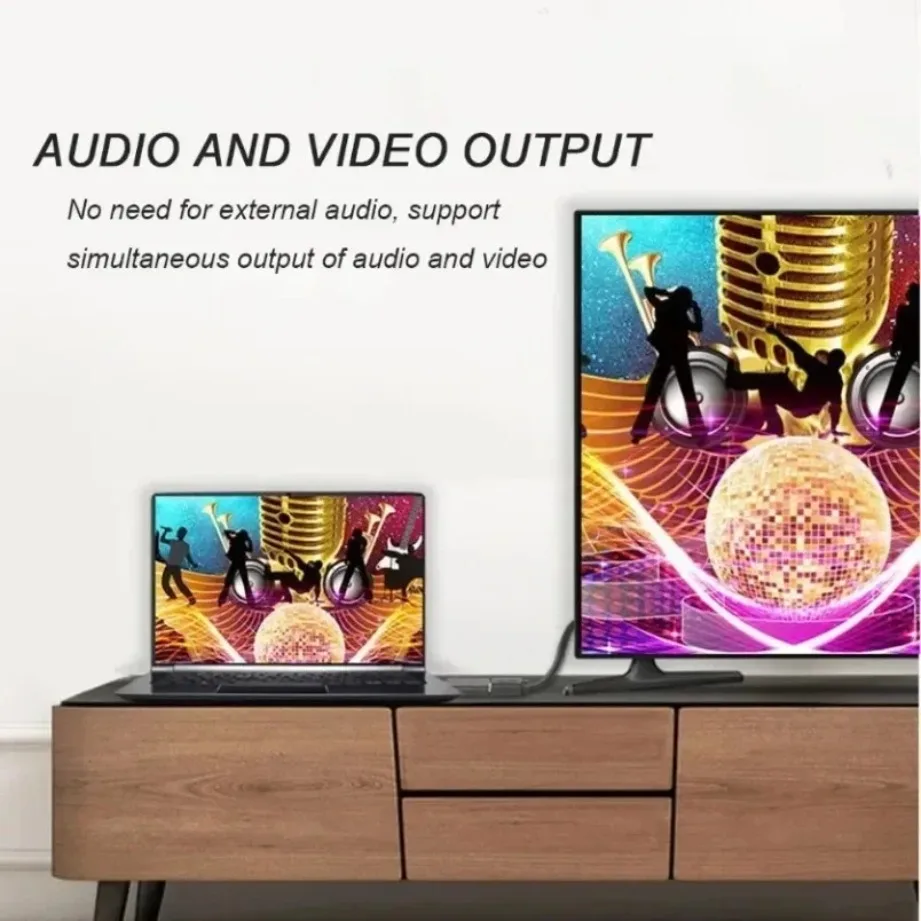 Adaptador Compatible con DisplayPort a HDMI 4K/1080P DP a HDMI, convertidor de Audio y vídeo macho a hembra para PC, portátil y proyector