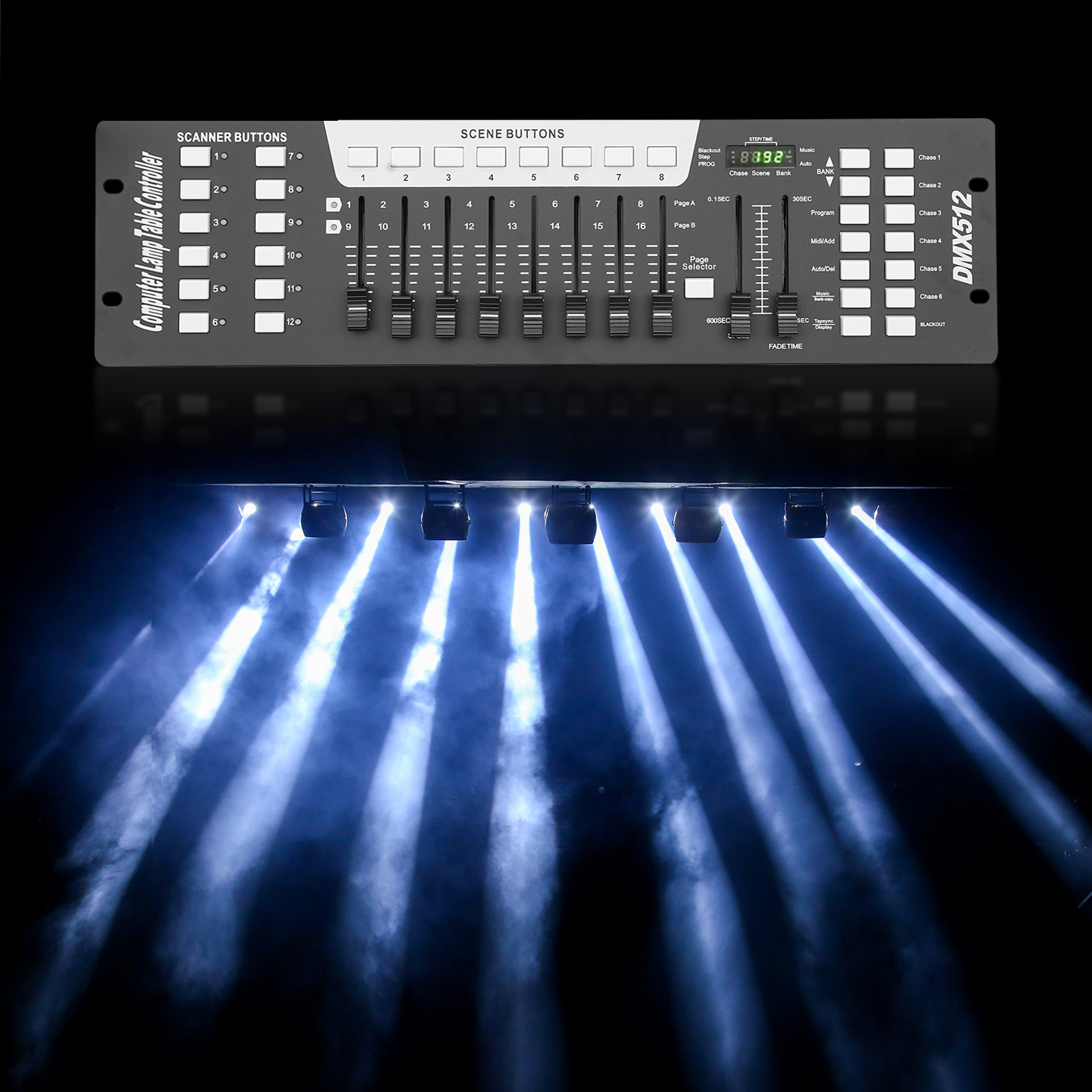 Dmx512 Bühnen licht regler mit Netzteil 192ch Leuchtdiode 16 Kanäle für DJ-Party