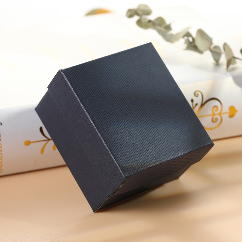 12PCS บรรจุภัณฑ์และจอแสดงผลนาฬิกากล่องของขวัญสีดํากล่องกระดาษตกแต่งสร้อยข้อมือกล่องกระดาษเครื่องประดับอุปกรณ์เสริม