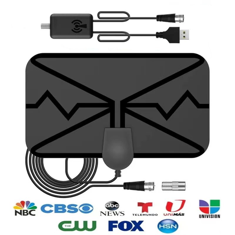 Antena de TV digital de larga distancia mejorada con la última antena de TV digital mejorada para interiores y exteriores HDTV