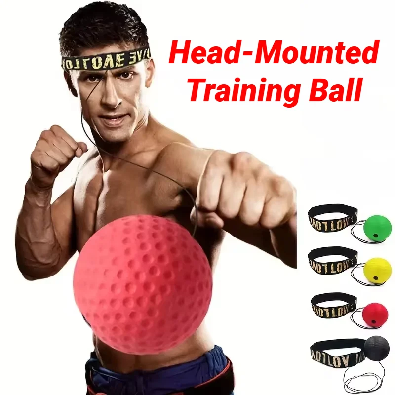1 ชิ้น MMA Boxing Speed Ball Head - Mounted Pu Punch Sanda การฝึกอบรม Hand Eye Reaction บ้าน Sandbag อุปกรณ์ฟิตเนส Gym มวยไทย