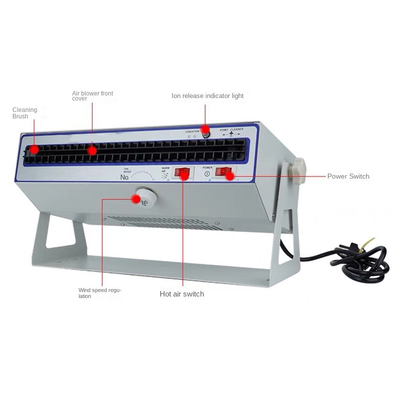 SL-028 Pengion Udara Blower Kipas Ion Anti-statis Menghilangkan Debu Elektrostatik, Aplikasi Peralatan Elektronik dan Medis