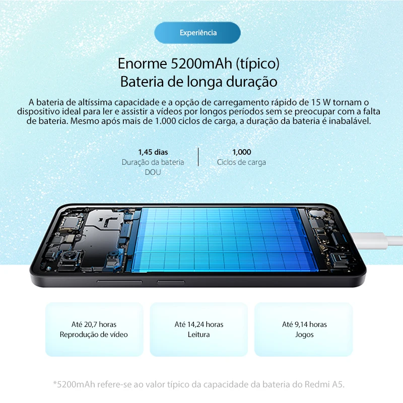 Versão global xiaomi redmi a5 sem nfc 6.88 "120hz display 32mp câmera 5200mah bateria grande android 15 celular