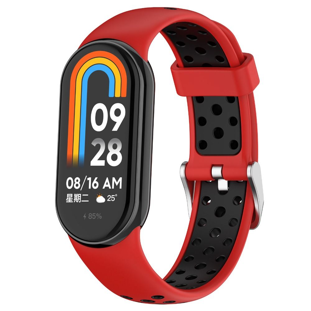 Xiaomi Mi Band 8用シリコンストラップ,通気性のある交換用カラーブレスレット,NFC