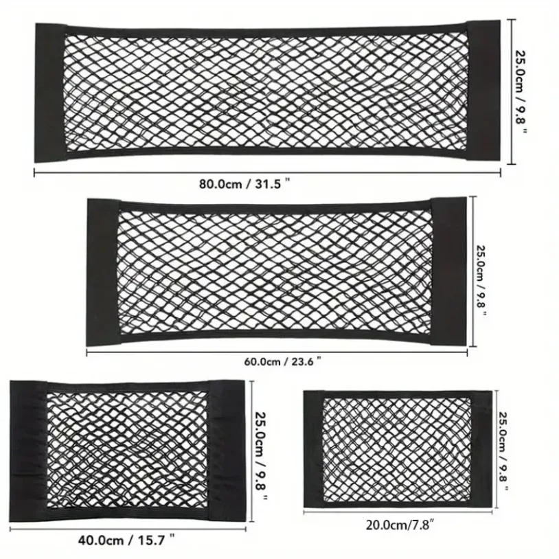 Universal Car Mesh Bag Storage Net Car Storage Bag Double Mesh Trunk Storage Net Car Built-in Storage Bag Car Trunk Storage Net