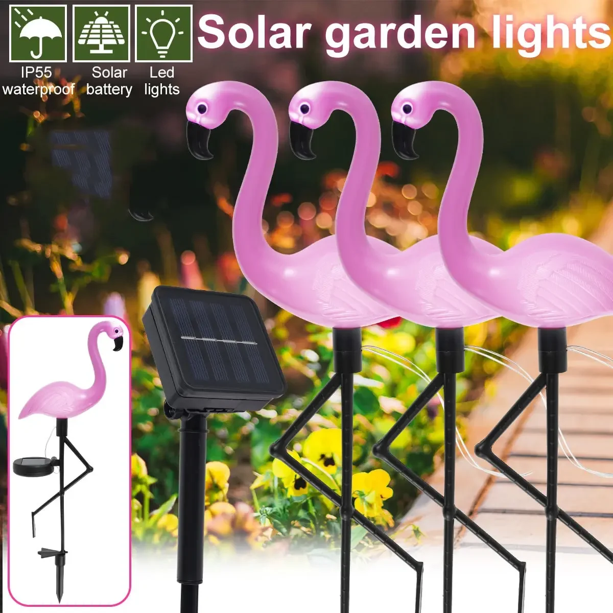 1 szt. Zewnętrzne Lampy Solarne Flaming Ogrodowe LED Palik Wodoodporna Lampa Podłogowa LED Krajobrazowa na Ścieżkę Zewnętrzna Dekoracja Świąteczna Ogrodu
