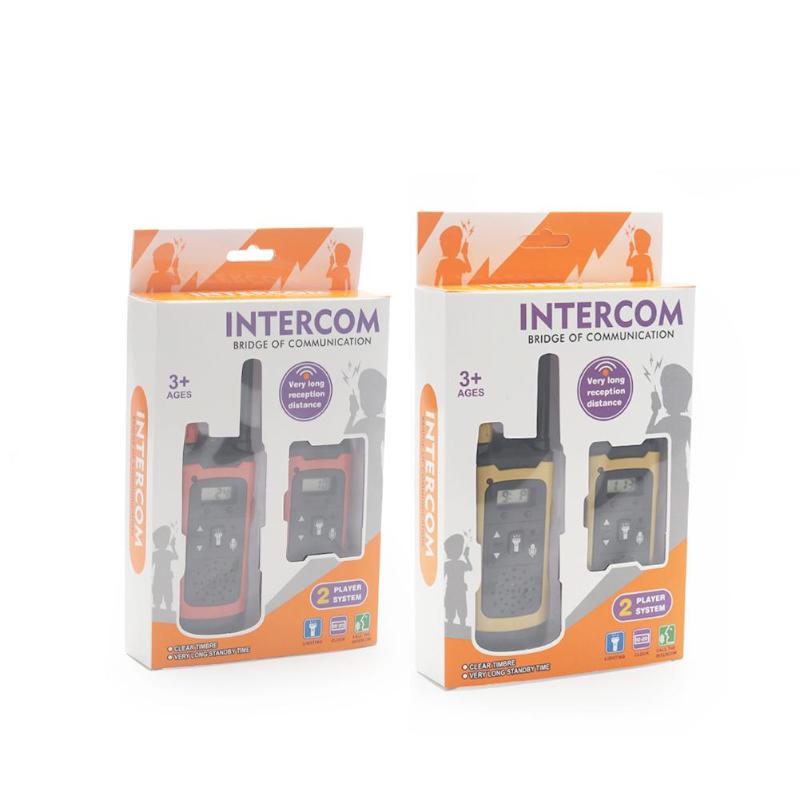 Walkie Talkies LED de longo alcance para crianças, rádio portátil de 2 vias, comunicação sem fio e aprendizado divertido, brinquedo eletrônico