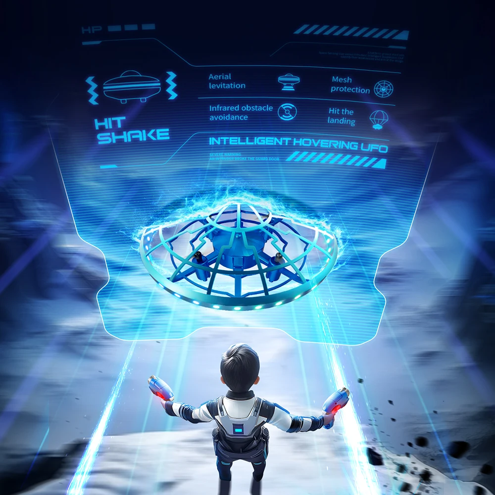 Nouveau XS4 détection infrarouge soucoupe volante Drone Mini jouet à Induction pour enfants disque volant électrique cadeau pour enfants cadeaux d'anniversaire