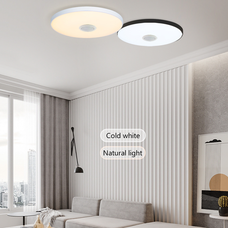 MARPOU RGB Deckenleuchte Smart LED Home Lampe mit Musik Lautsprecher Fernbedienung TUYA APP Dimmen Innendekor Schlafzimmer Wohnzimmer